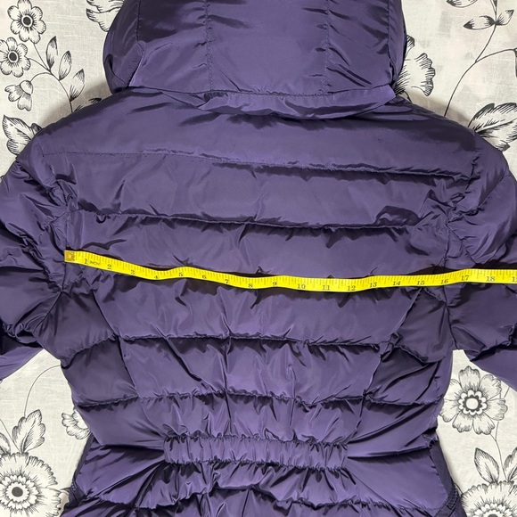 Authentic Moncler Purple Peplum Hooded Coat Women’s Size 2 - Picture 11 of 13